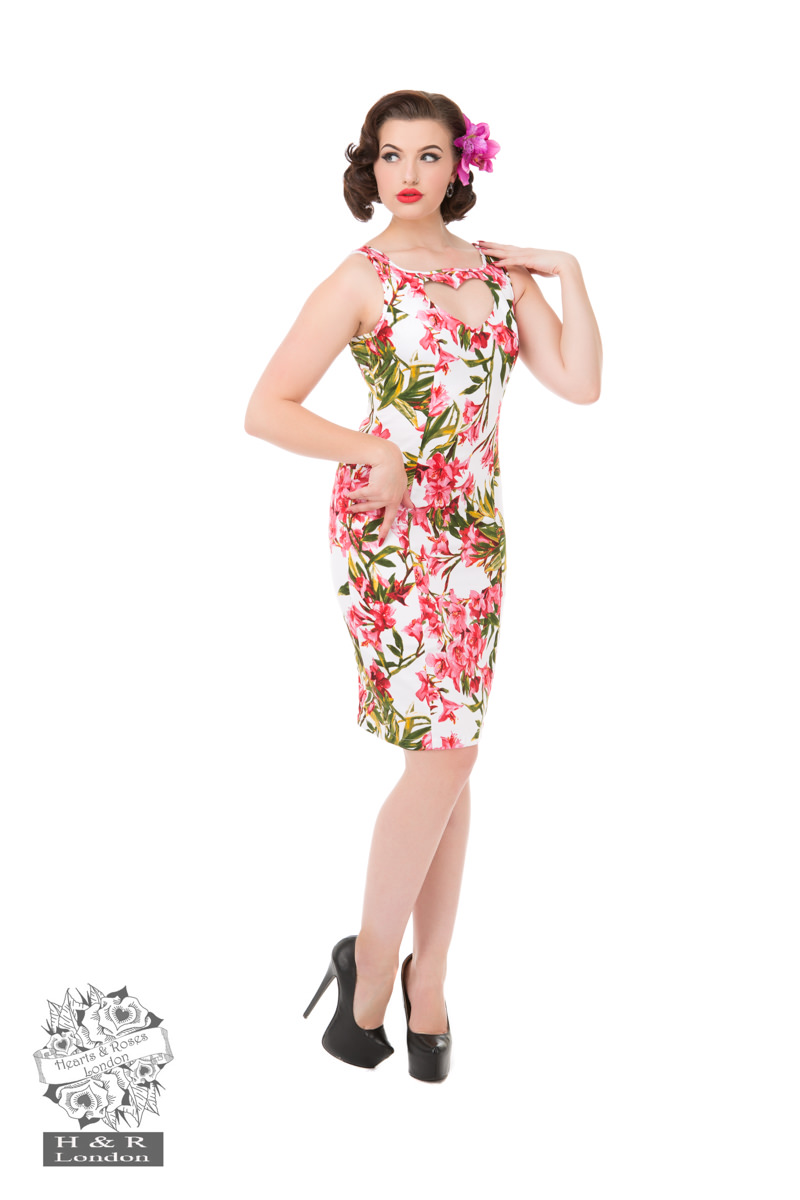 Pink Maureen Floral Wiggle Dress